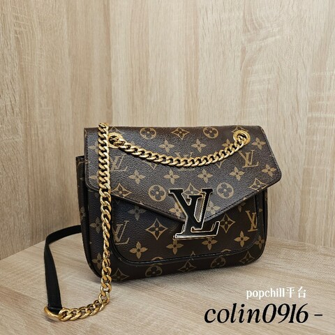 [女神包款🎁甜價出] LV老花PassyMM磁吸金釦肩斜背包