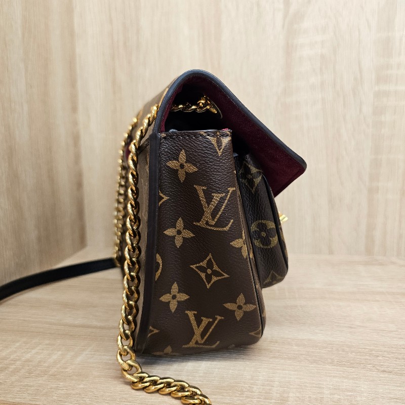 [女神包款🎁甜價出] LV老花PassyMM磁吸金釦肩斜背包-1