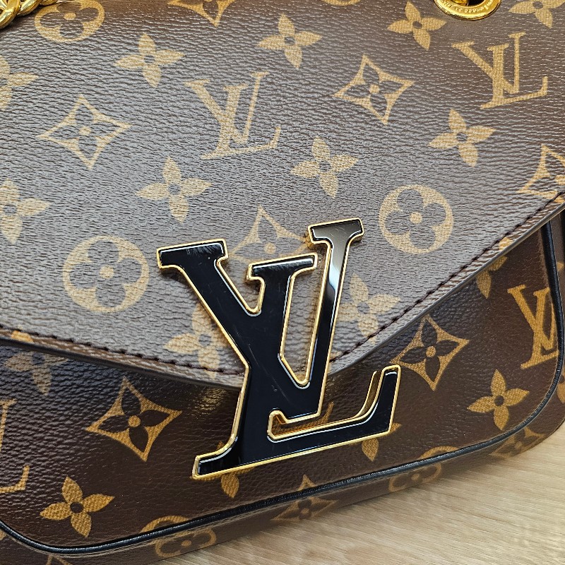 [女神包款🎁甜價出] LV老花PassyMM磁吸金釦肩斜背包-8