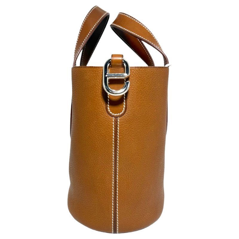 ［2721］愛馬仕  Hermès  PICOTIN 18 (金棕銀扣)手提包 褔寶馬鞍 銀扣-3