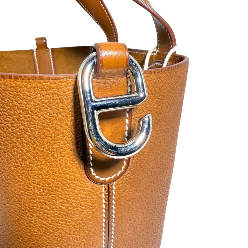 ［2721］愛馬仕  Hermès  PICOTIN 18 (金棕銀扣)手提包 褔寶馬鞍 銀扣-5