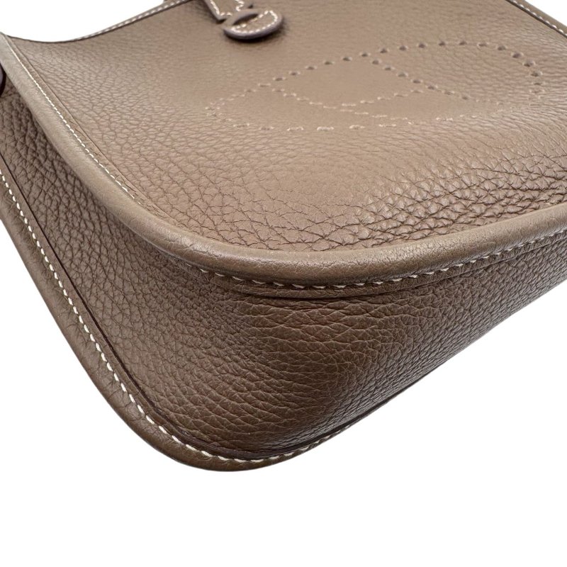 【2476】愛馬仕  Hermès  EVELYNE 16 大象灰 單肩包 TC皮 mini-7