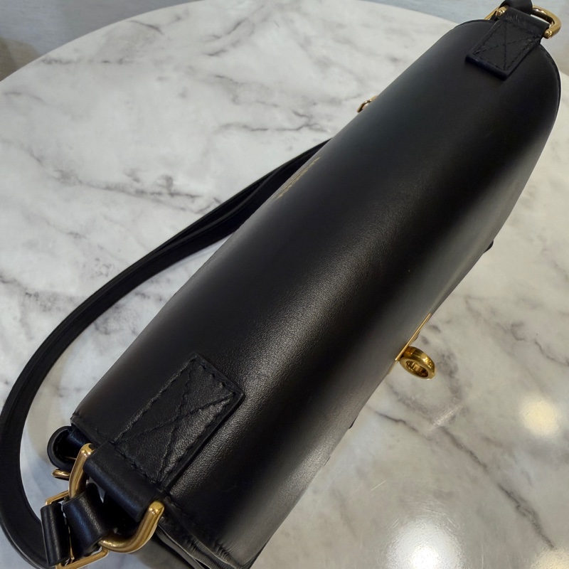 Balenciaga 黑牛皮霧金釦Bel Air XS肩斜背包-2