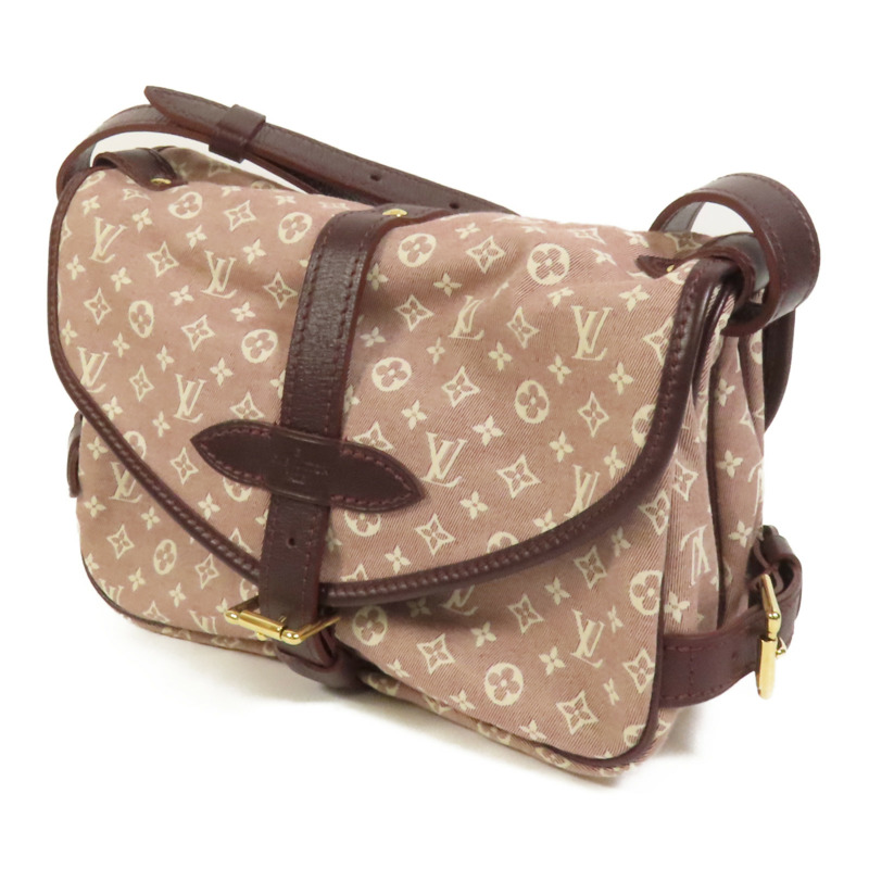 LOUIS VUITTON Monogram Mini Lin Saumur金扣肩背袋-2