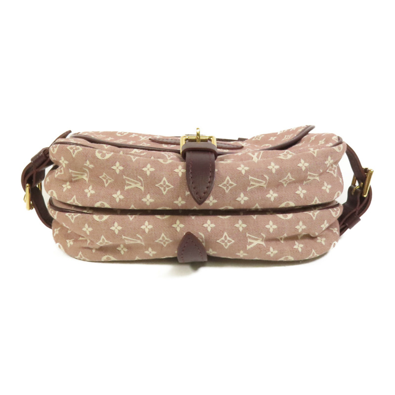 LOUIS VUITTON Monogram Mini Lin Saumur金扣肩背袋-3