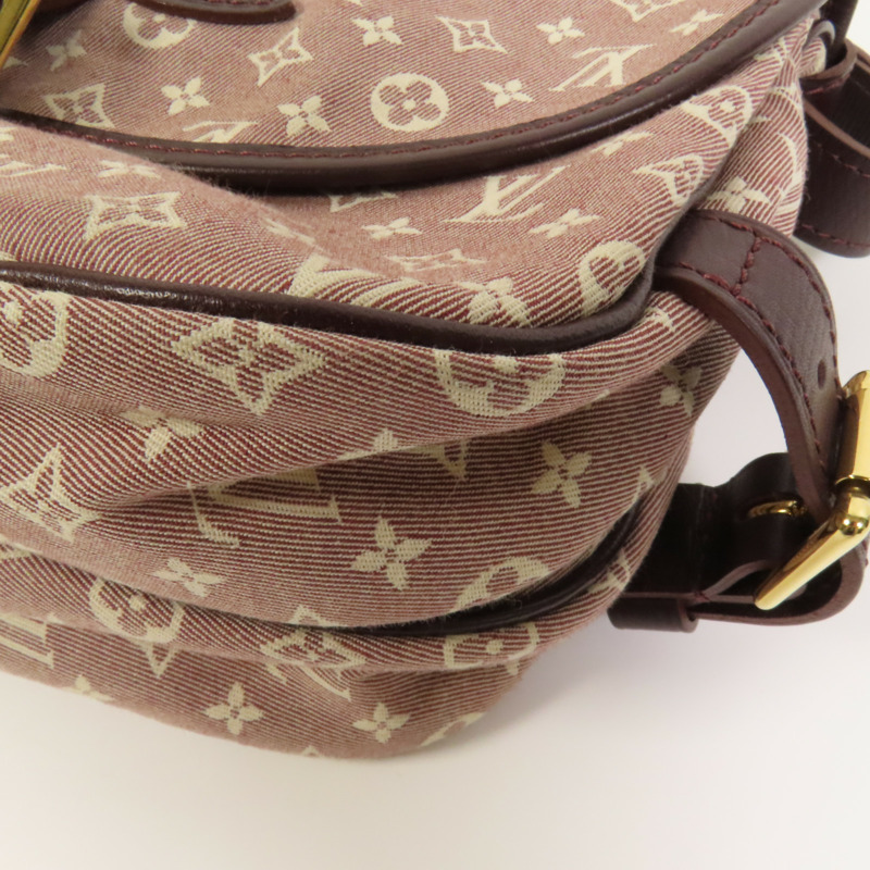 LOUIS VUITTON Monogram Mini Lin Saumur金扣肩背袋-13