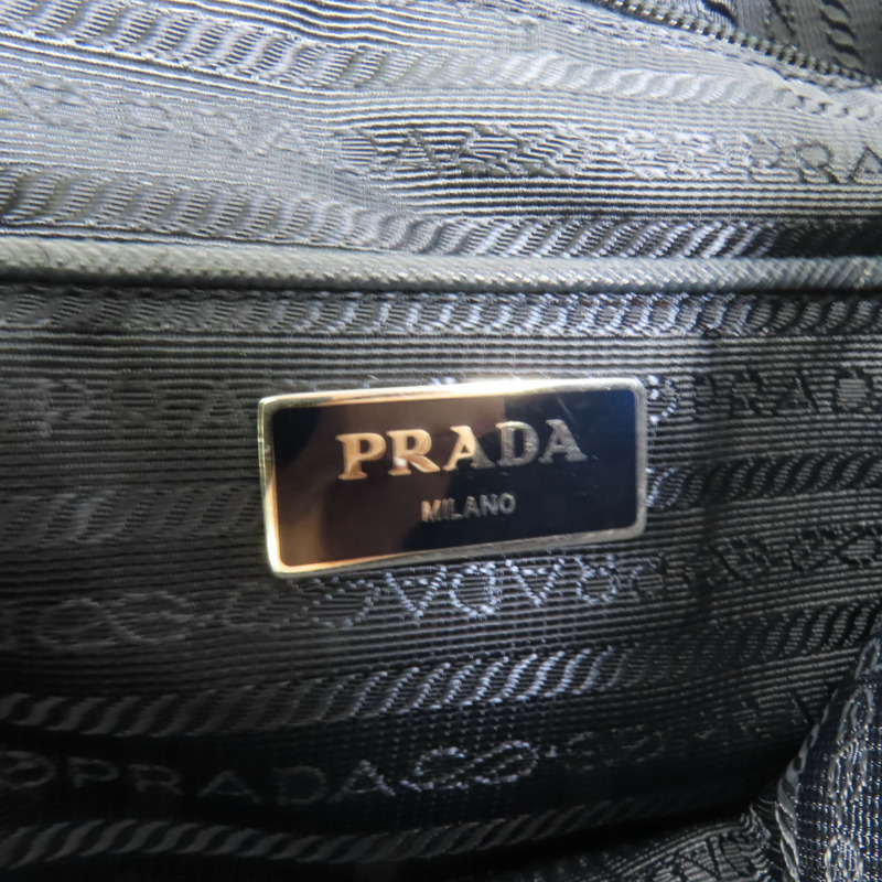 PRADA 尼龍2way Shoulder銀扣手挽肩背兩用袋-9