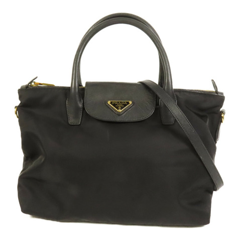 PRADA 尼龍2way Shoulder金扣手挽肩背兩用袋