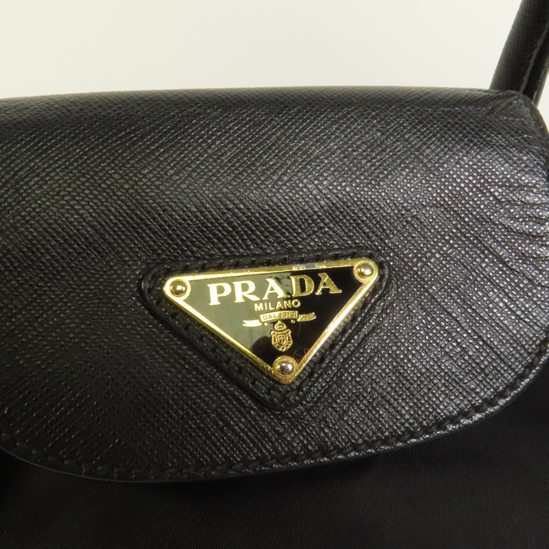 PRADA 尼龍2way Shoulder金扣手挽肩背兩用袋-7