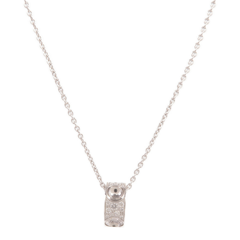 LOUIS VUITTON 18K白金Empreinte Pendant Diamonds鑽石項鍊-0