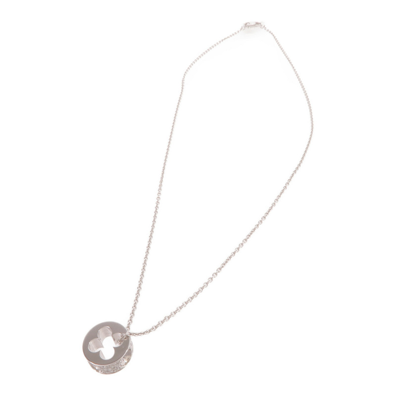 LOUIS VUITTON 18K白金Empreinte Pendant Diamonds鑽石項鍊-2