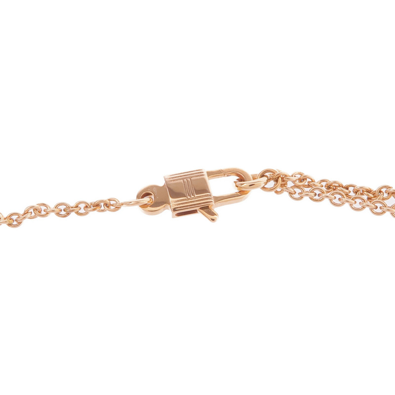 HERMES 18K玫瑰金Pendentif Amulettes Constance翡翠項鍊-3