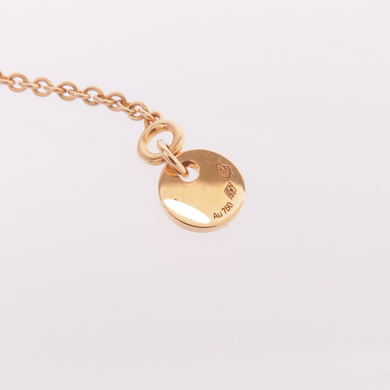 HERMES 18K玫瑰金Pendentif Amulettes Constance翡翠項鍊-6