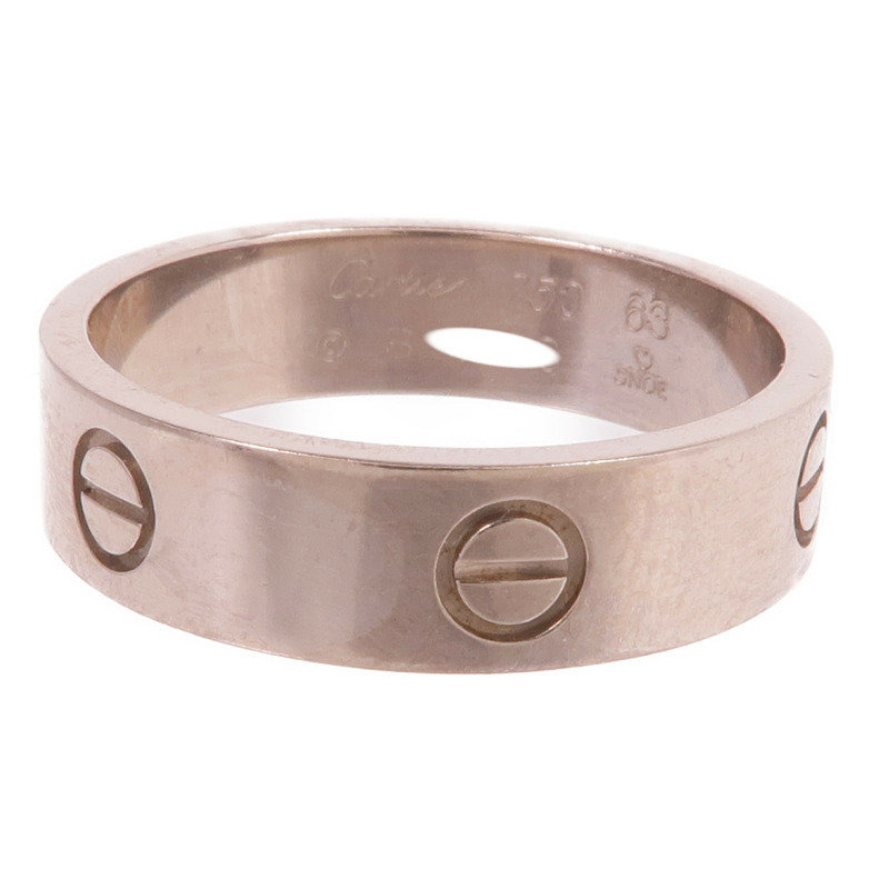 CARTIER 18K白金Love Ring鑽石戒指Cartier#63/US#10.5-1