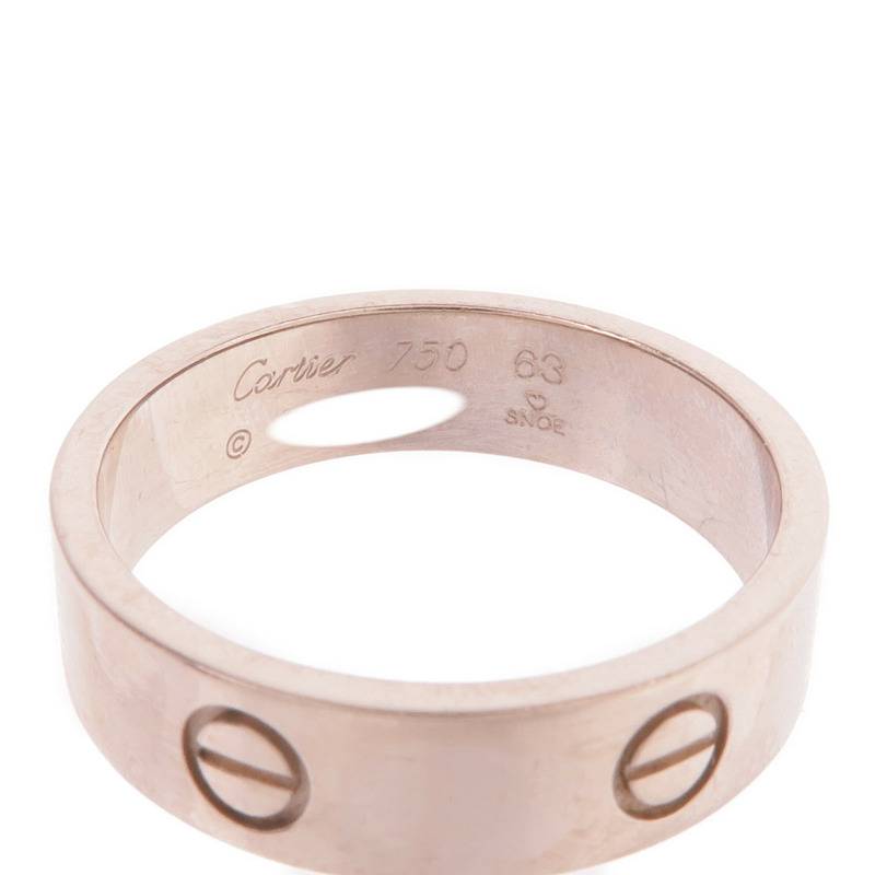 CARTIER 18K白金Love Ring鑽石戒指Cartier#63/US#10.5-4