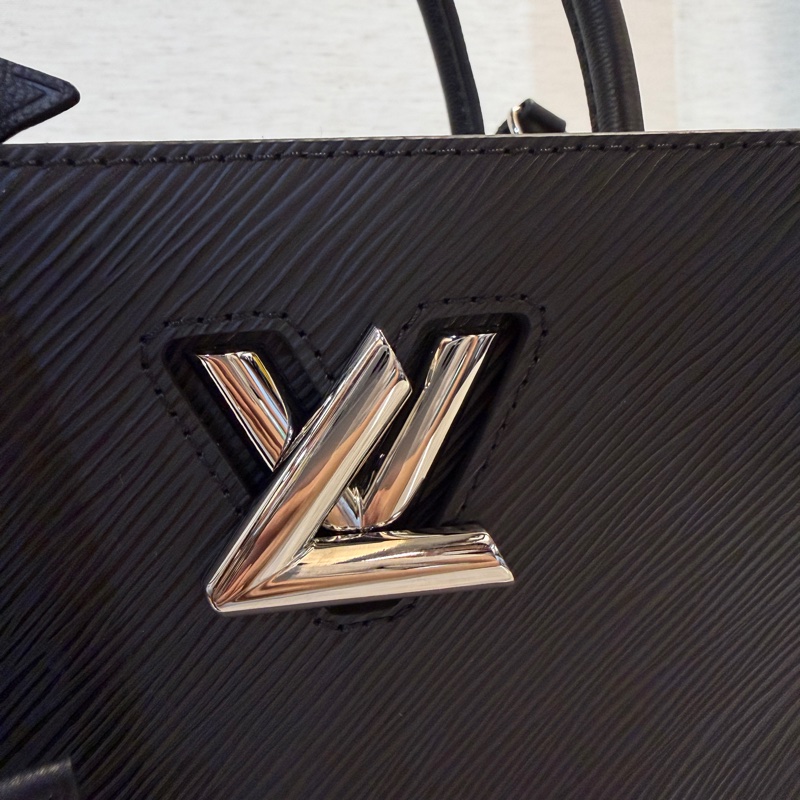 LV 黑Epi牛皮銀釦Twist Tote手提肩背托特包M54810-1