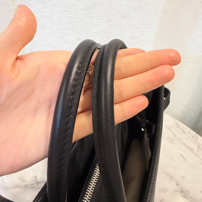 LV 黑Epi牛皮銀釦Twist Tote手提肩背托特包M54810-6