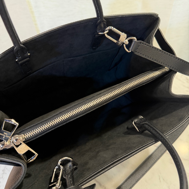 LV 黑Epi牛皮銀釦Twist Tote手提肩背托特包M54810-7