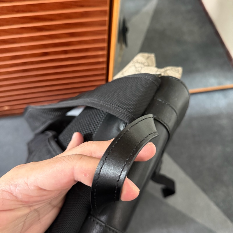 Gucci 雙肩老花後背包-6