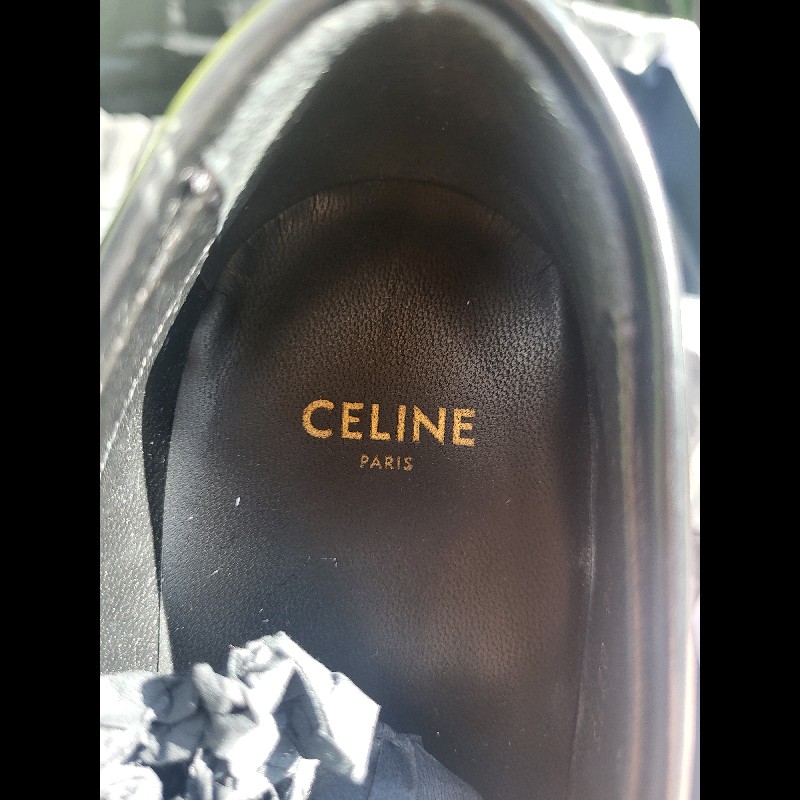 【99新一口價】 Celine Margaret 黑色皮革女款樂福鞋 36碼-5