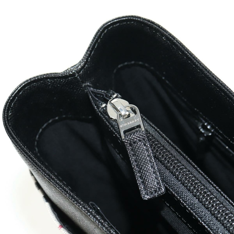 【日本直送】BURBERRY Nova 格紋手提包 帆布 米色 銀色 正品 am9603A-20