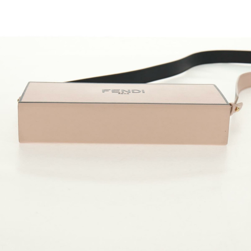 【日本直送】FENDI Box 橫向單肩包 皮革 粉紅色 金色 正品 151310A-4