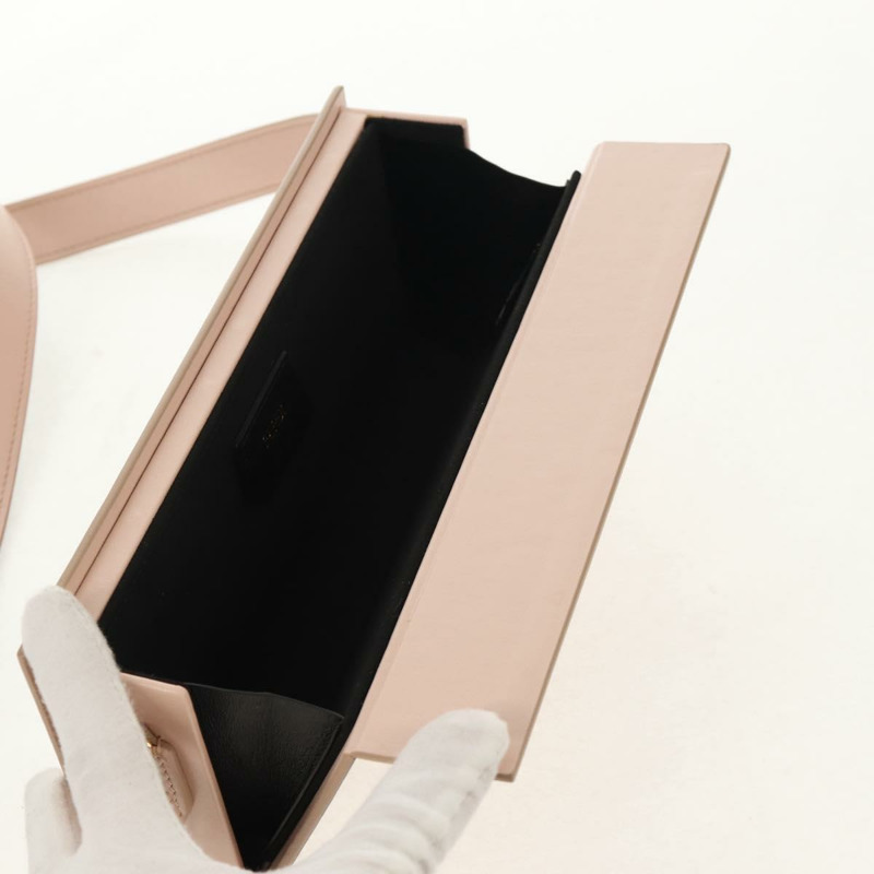 【日本直送】FENDI Box 橫向單肩包 皮革 粉紅色 金色 正品 151310A-8