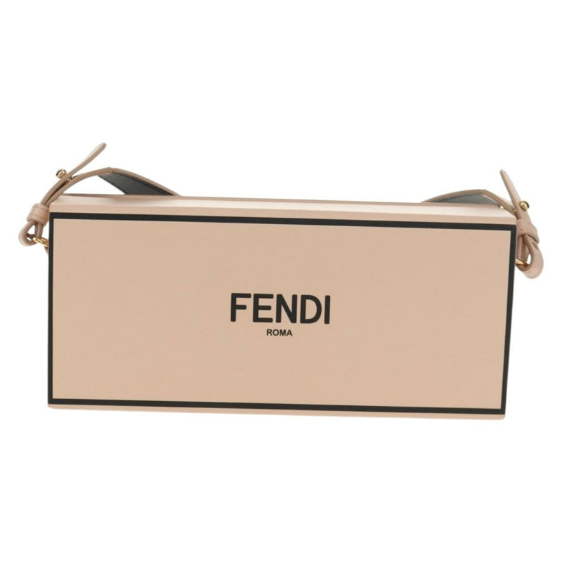 【日本直送】FENDI Box 橫向單肩包 皮革 粉紅色 金色 正品 151310A-12
