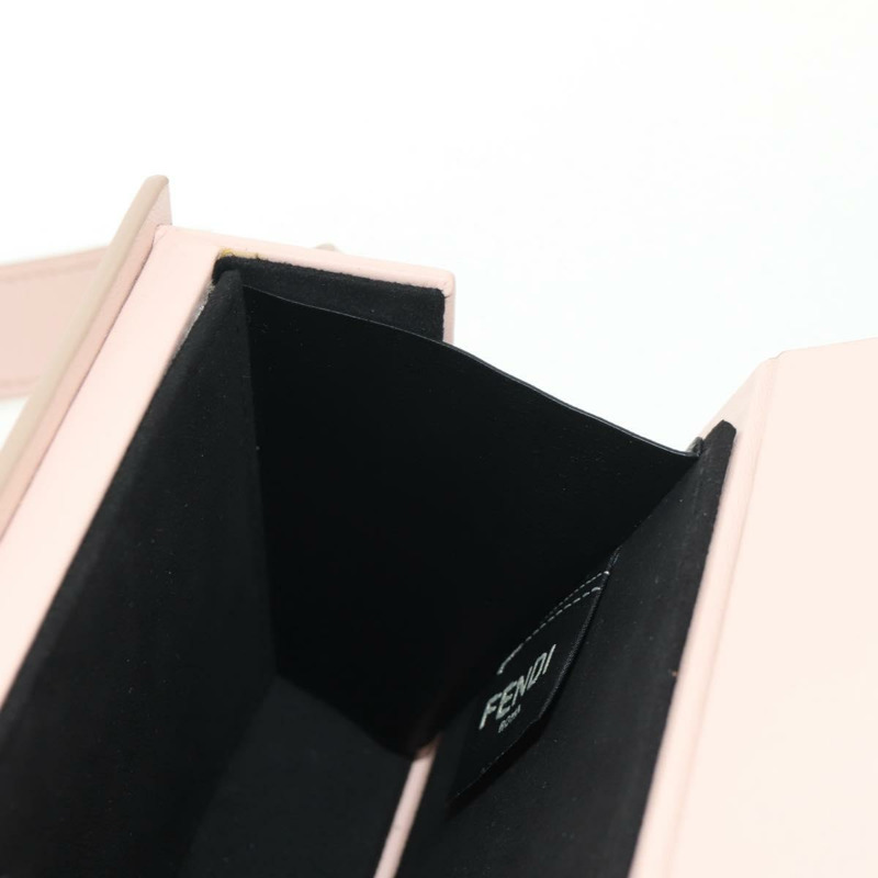 【日本直送】FENDI Box 橫向單肩包 皮革 粉紅色 金色 正品 151310A-20