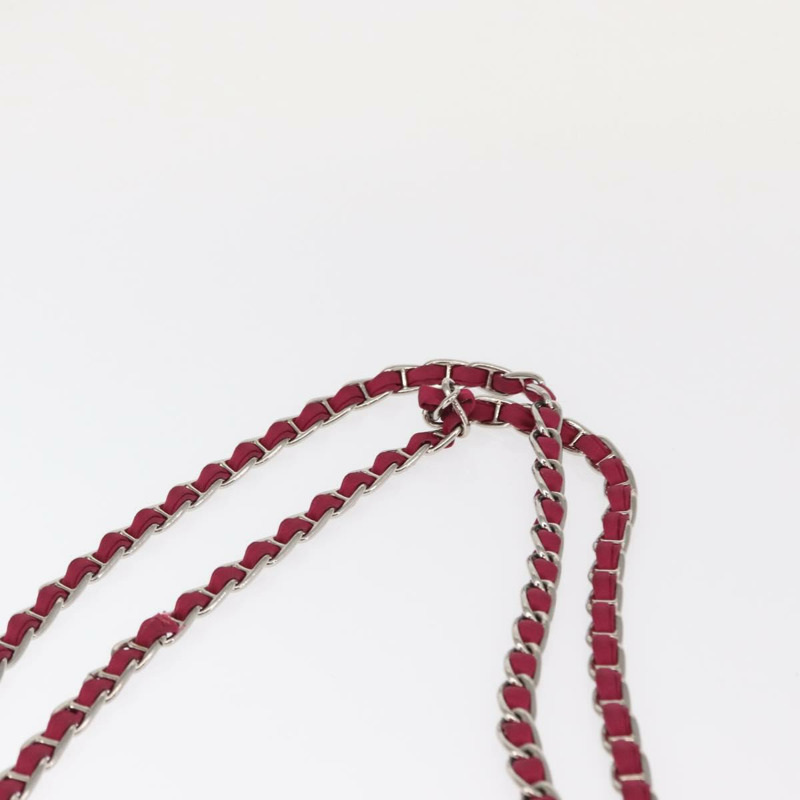 【日本直送】PRADA 尼龍粉紅銀色鏈條單肩包 正品 153853-13