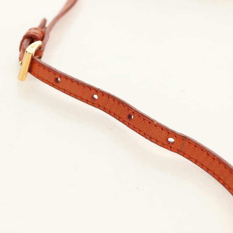 【日本直送】PRADA Galleria 手提包，Safiano 皮革，橙色/金色雙肩包，正品，貨號 153909V-7