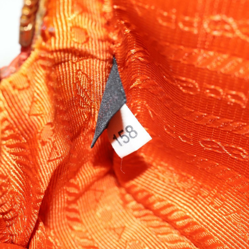 【日本直送】PRADA Galleria 手提包，Safiano 皮革，橙色/金色雙肩包，正品，貨號 153909V-10