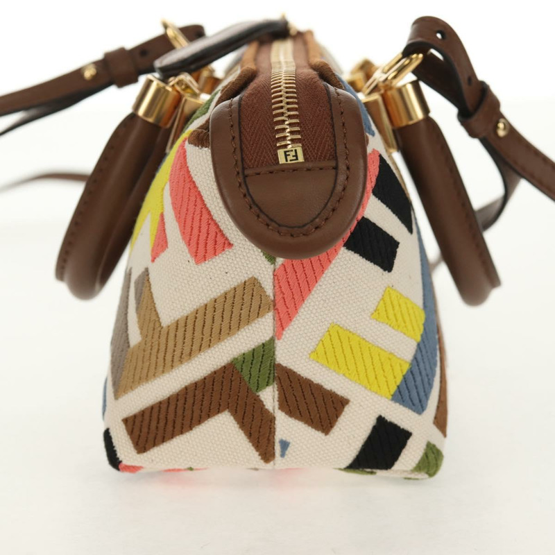 【日本直送】FENDI Zucca帆布迷你By The Way手提包 2way 多色金色 正品 154164M-3