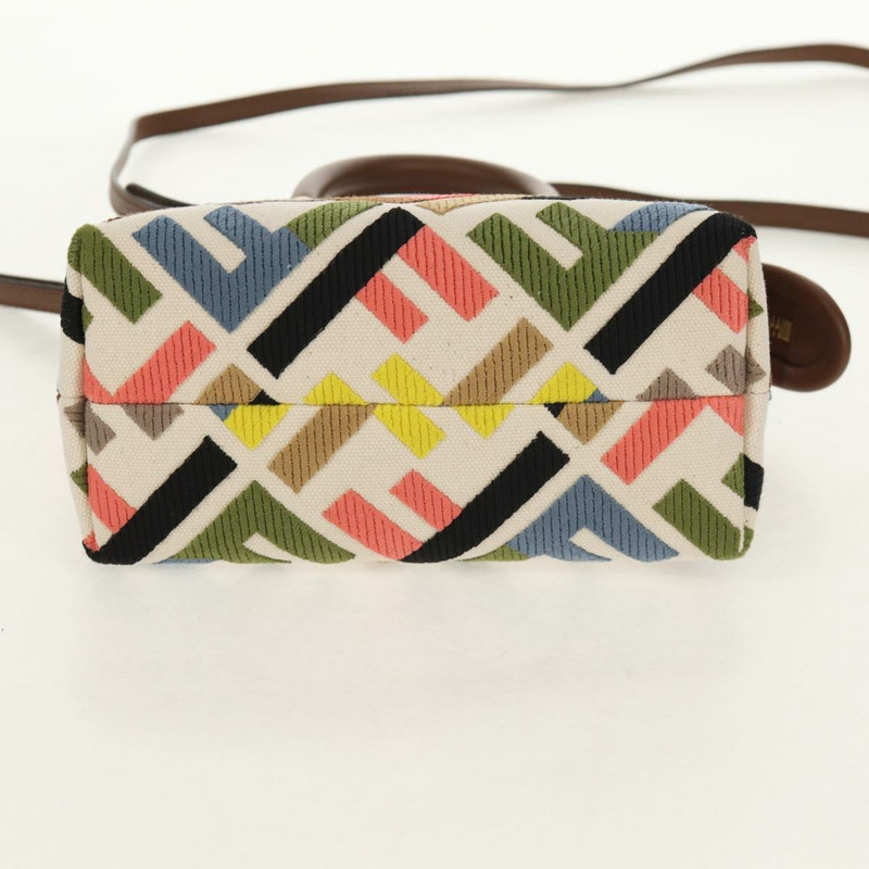 【日本直送】FENDI Zucca帆布迷你By The Way手提包 2way 多色金色 正品 154164M-4