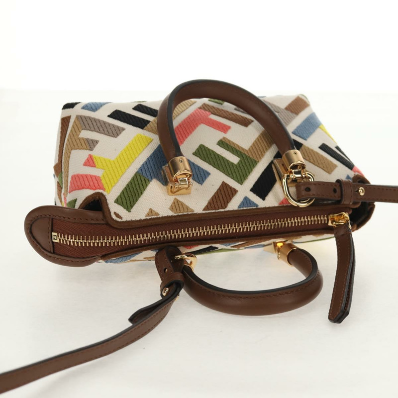 【日本直送】FENDI Zucca帆布迷你By The Way手提包 2way 多色金色 正品 154164M-5