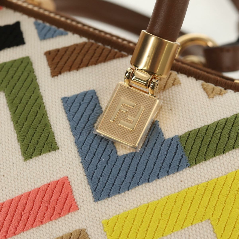 【日本直送】FENDI Zucca帆布迷你By The Way手提包 2way 多色金色 正品 154164M-19