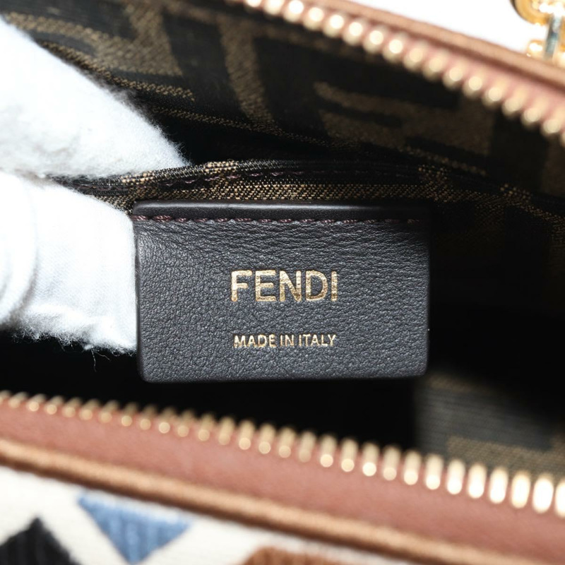 【日本直送】FENDI Zucca帆布迷你By The Way手提包 2way 多色金色 正品 154164M-20