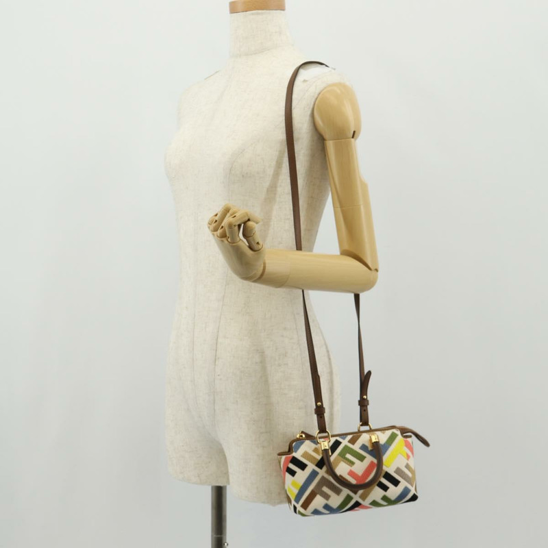【日本直送】FENDI Zucca帆布迷你By The Way手提包 2way 多色金色 正品 154164M-24
