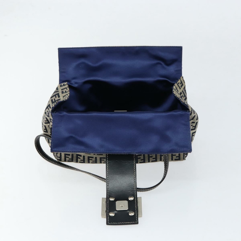 【日本直送】FENDI Zucchino帆布手提包 海軍藍 銀色 正品 151349-9