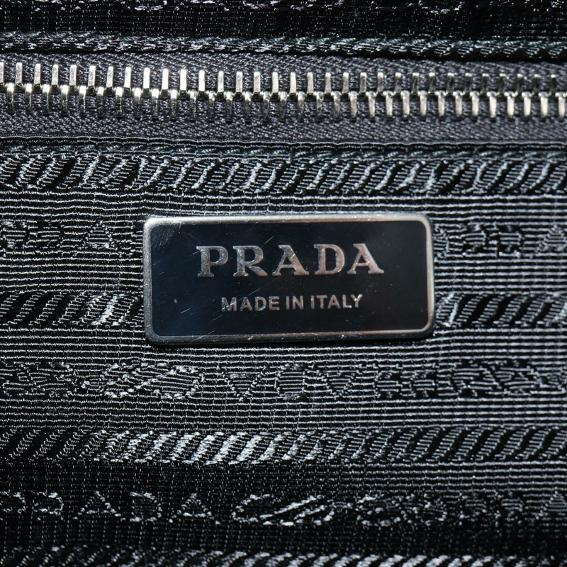 【日本直送】PRADA Signeau帆布肩背包，黑色/銀色，貨號1BC165，正品，編號yk19619M-21