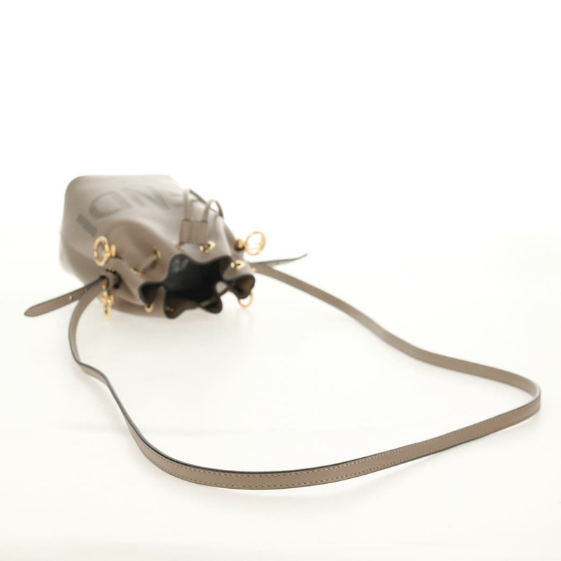 【日本直送】FENDI 灰色金色皮革單肩包，正品編號 148635AM-6