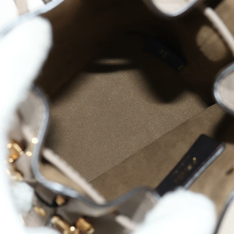 【日本直送】FENDI 灰色金色皮革單肩包，正品編號 148635AM-9