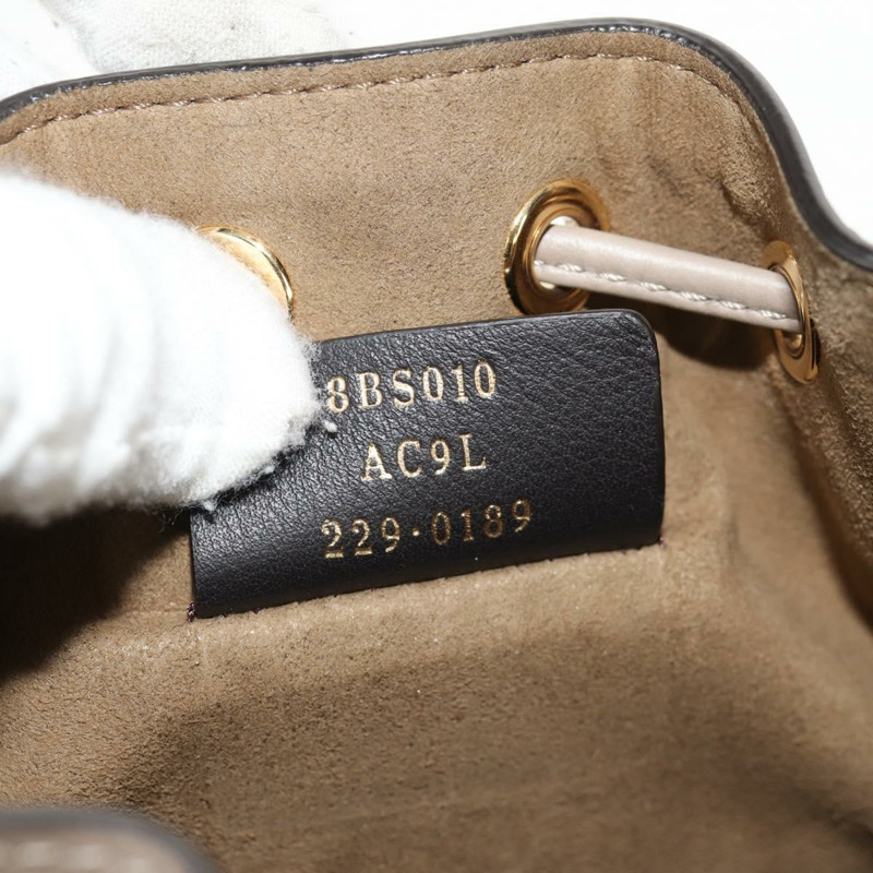 【日本直送】FENDI 灰色金色皮革單肩包，正品編號 148635AM-10