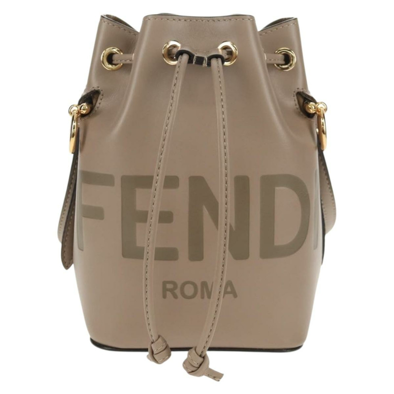 【日本直送】FENDI 灰色金色皮革單肩包，正品編號 148635AM-12