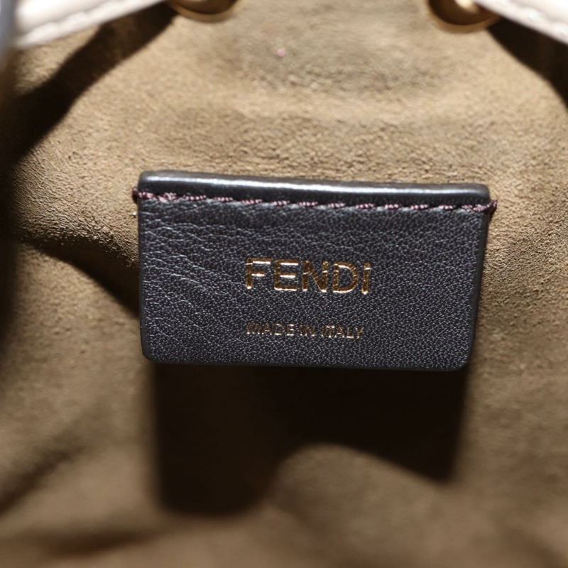 【日本直送】FENDI 灰色金色皮革單肩包，正品編號 148635AM-19