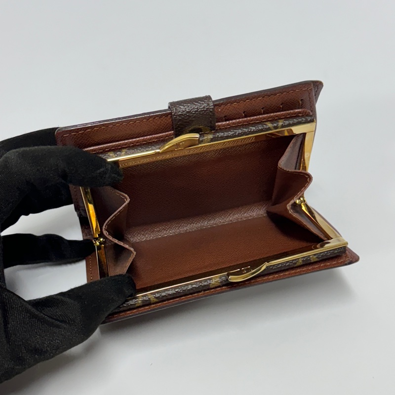 （極新💝） LV 經典老花 中夾/短夾 有零錢袋 專櫃24900！-5