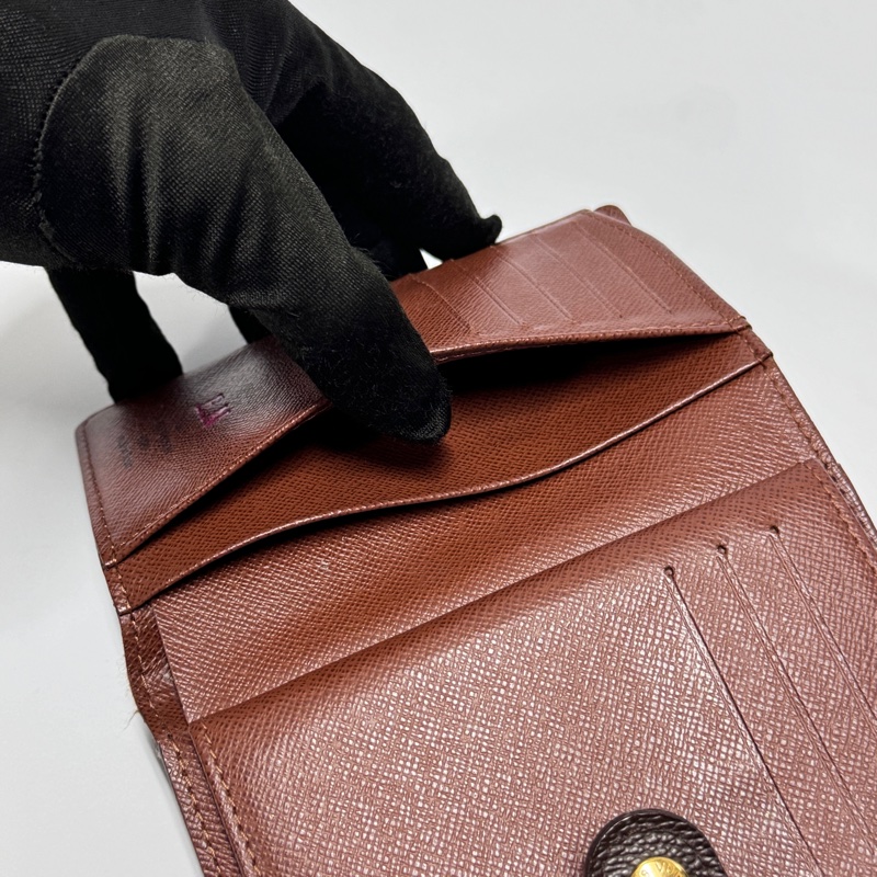 （極新💝） LV 經典老花 中夾/短夾 有零錢袋 專櫃24900！-7