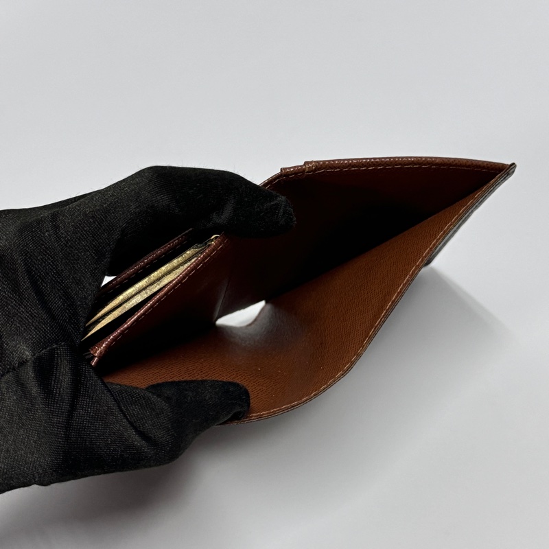 （極新💝） LV 經典老花 中夾/短夾 有零錢袋 專櫃24900！-8