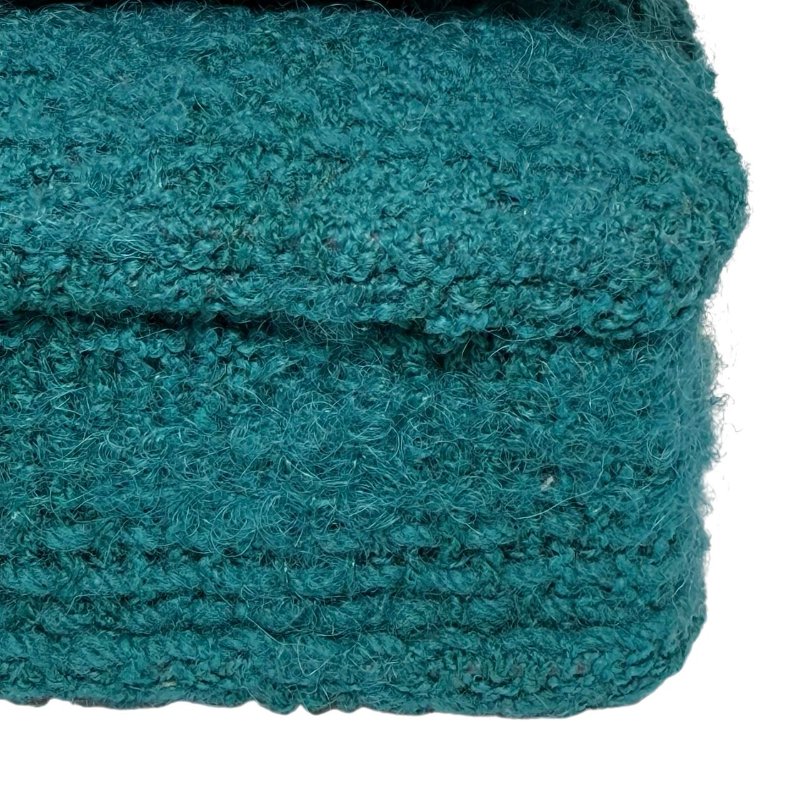 ［2400］香奈兒 Chanel 19 Bag WOC 湖水藍綠色 斜挎包 毛呢 小號 金扣-7