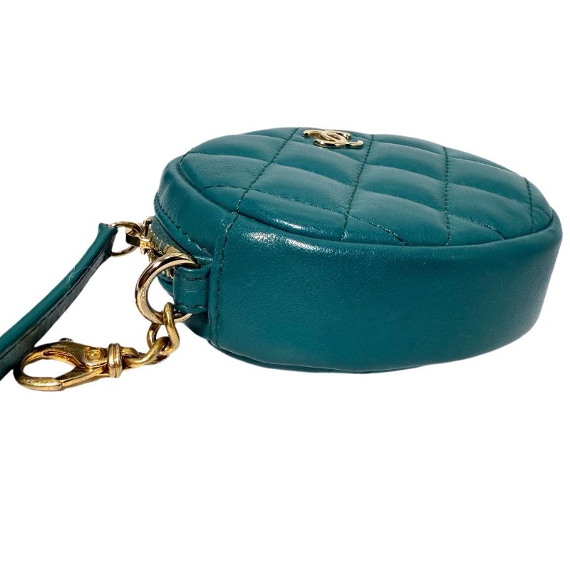 ［2400］香奈兒 Chanel 19 Bag WOC 湖水藍綠色 斜挎包 毛呢 小號 金扣-13